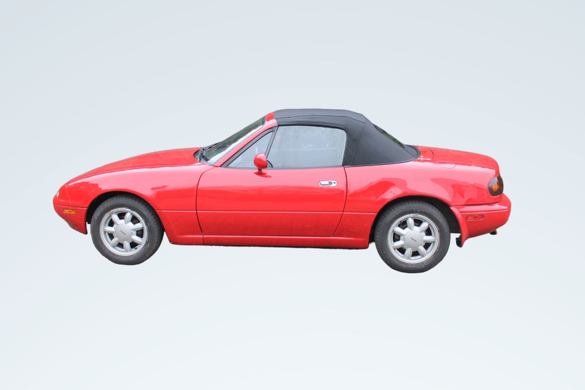 Mazda MX-5 convertible top 2 parts with glass pane